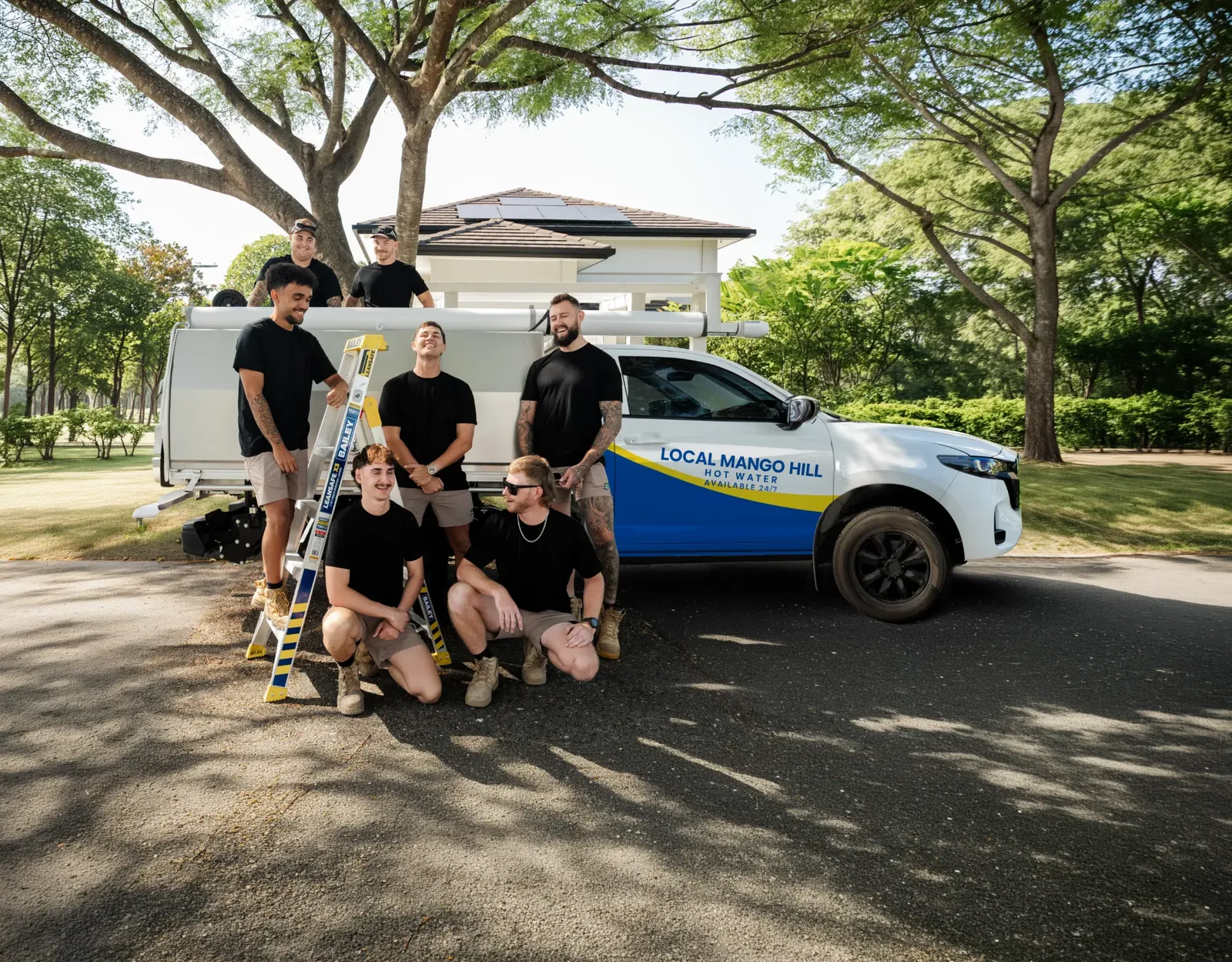 Local Mango Hill Hot Water team and ute